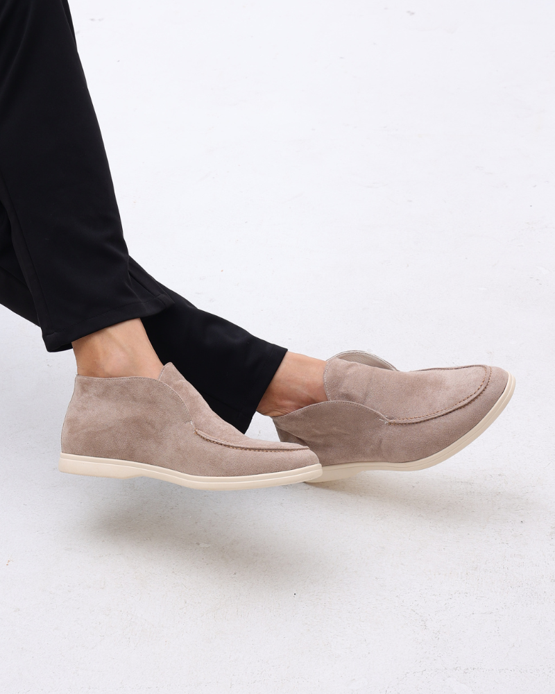 Zapatillas Mocasines Altos de Gamuza Old Money