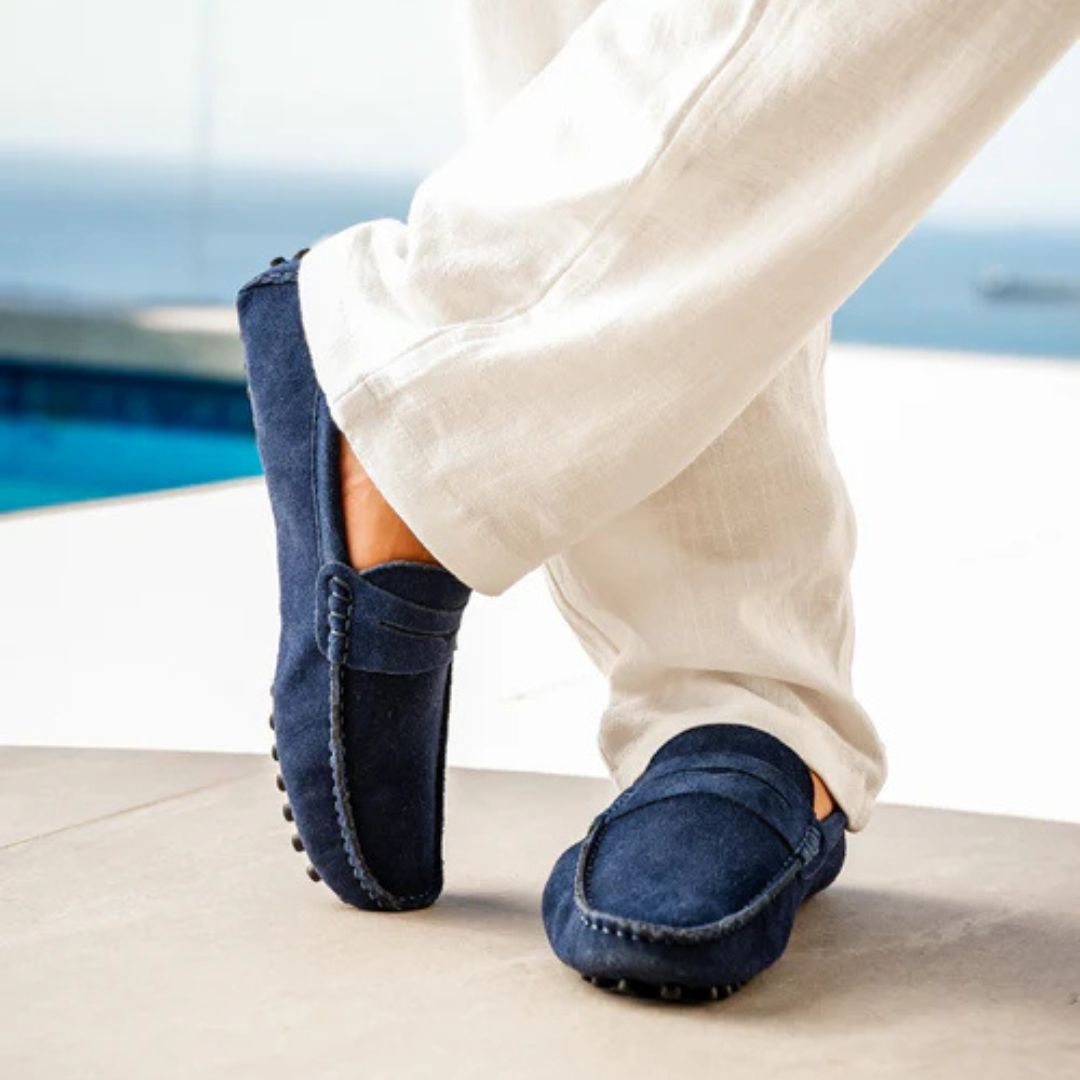 Zapatillas de Gamuza Tipo Loafers