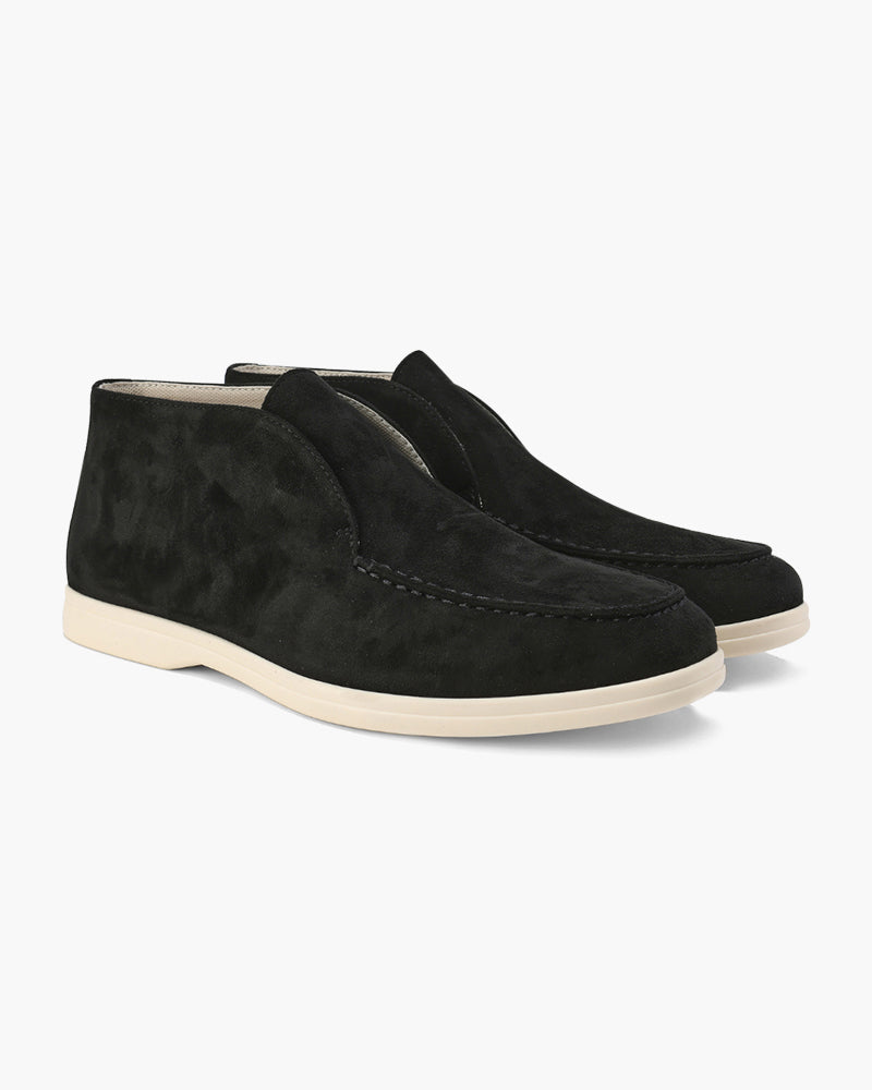 Zapatillas Mocasines Altos de Gamuza Old Money