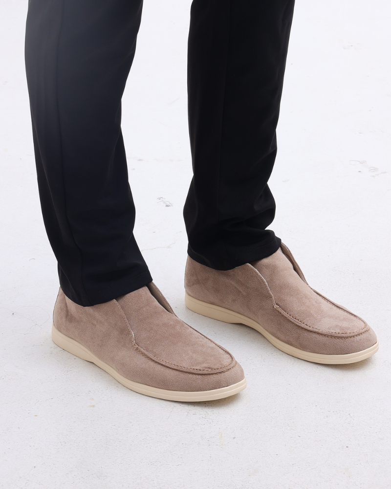 Zapatillas Mocasines Altos de Gamuza Old Money