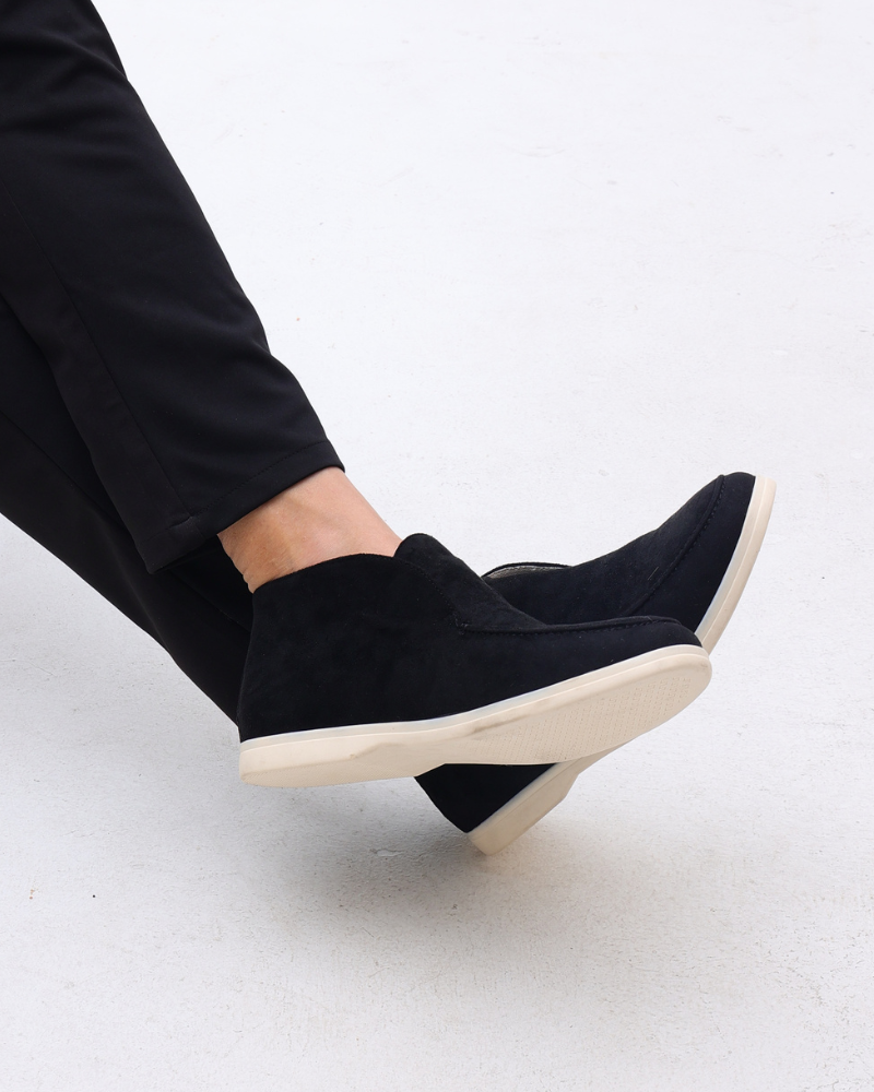 Zapatillas Mocasines Altos de Gamuza Old Money