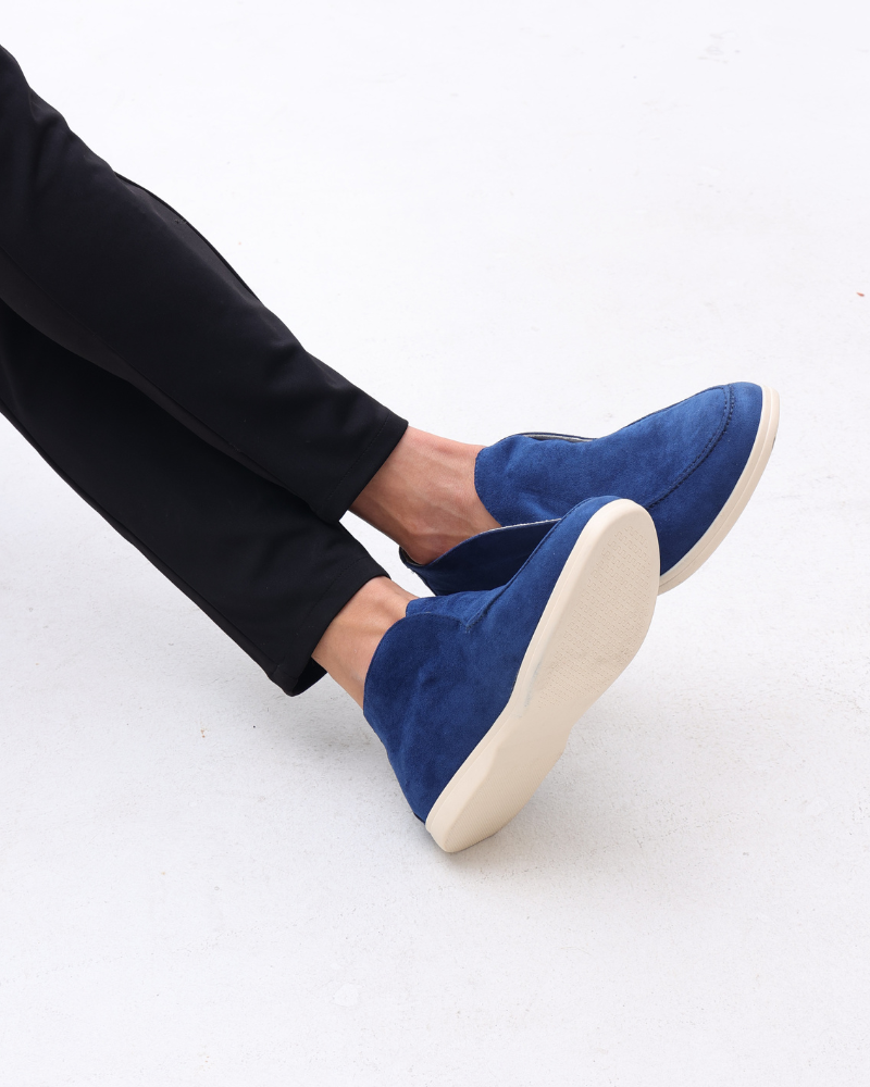 Zapatillas Mocasines Altos de Gamuza Old Money